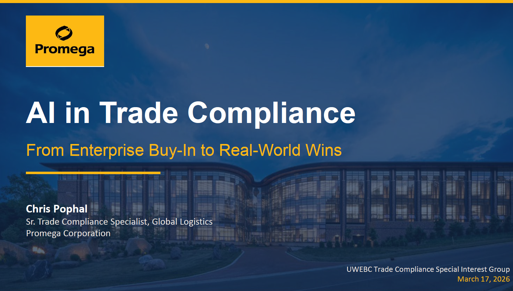 3. Promega Presentation Slides: AI in Trade Compliance thumbnail